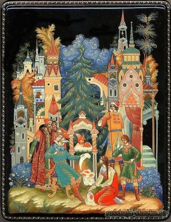 Палехская роспись царь Салтан