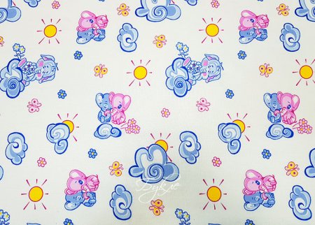 Ситец детский слоники