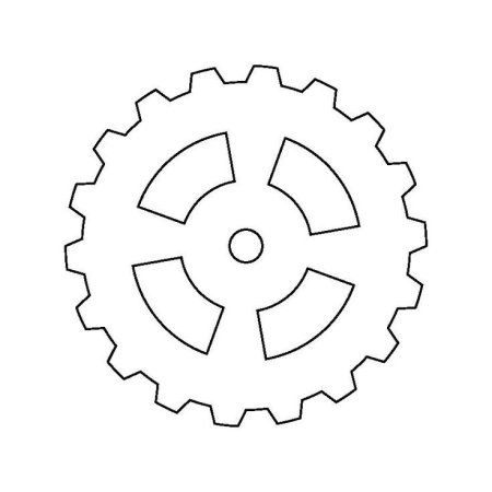 Шестерня трафарет