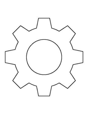 Трафарет "шестеренки"