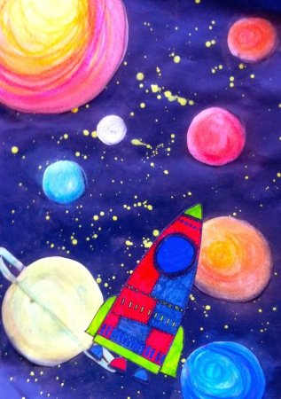 Рисование для детей космос