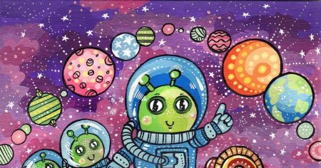Рисование космические пришельцы