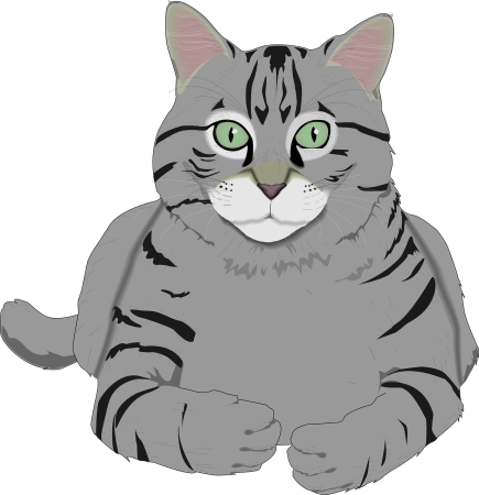 Мультяшный полосатый кот