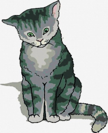 Рисунок серой кошки