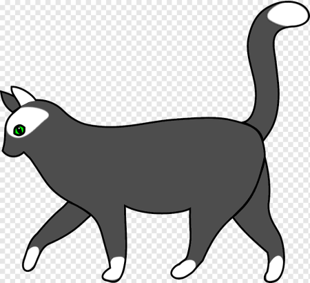 Мультяшный кот идет