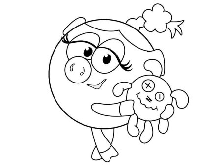 Разукрашки Смешарики Нюша