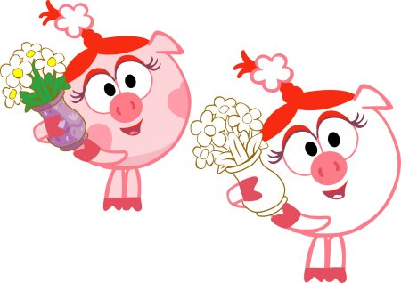 Нюша Смешарики раскраска