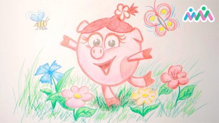 Детский рисунок Смешарики