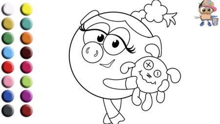 Раскраски для малышей Смешарики