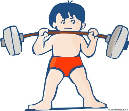 Штангист рисунок