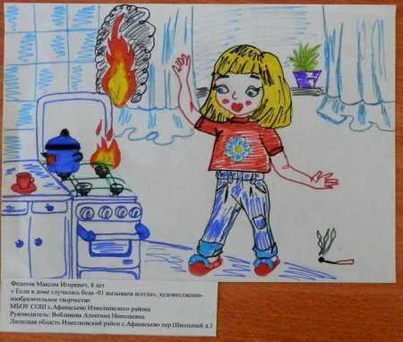 Рисунок на тему осторожно огонь