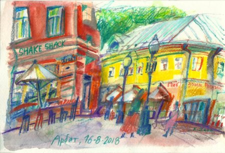 Арбат рисунок