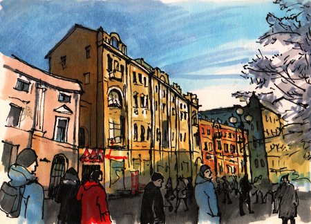 Арбат иллюстрация