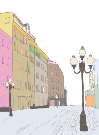 Арбат рисунок для детей