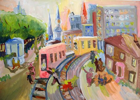 Город детский рисунок