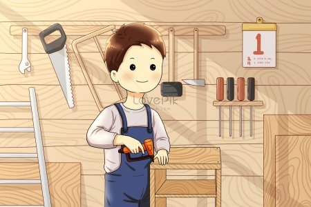 Рисунок плотника для детей в детском саду