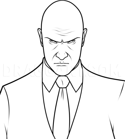 Хитман нарисовать