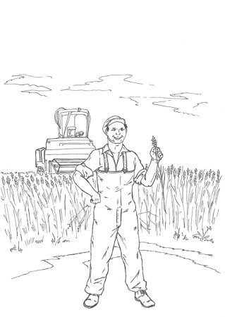 Раскраски сельскохозяйственные профессии