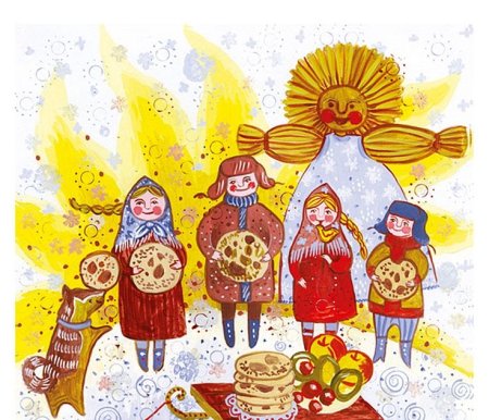 Масленица рисунок в школу