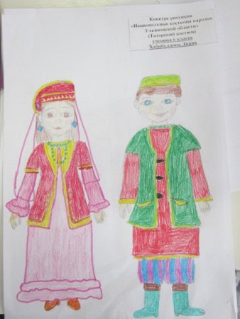 Национальный костюм народов Республики Башкортостан рисунок