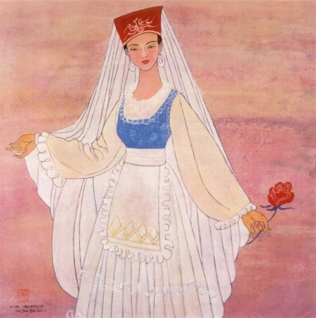 Татарская девушка рисунок