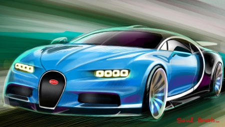 Бугатти ЧИРОН рисунок