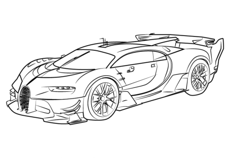 Раскраска Бугатти Гран Туризмо