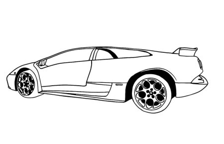 Ламборджини раскраска сбоку