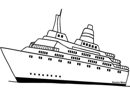 Пассажирский корабль раскраска