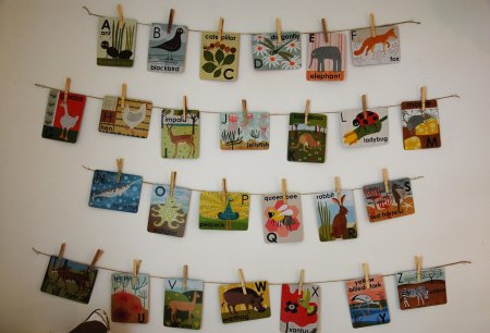 Оформление детских работ на стене