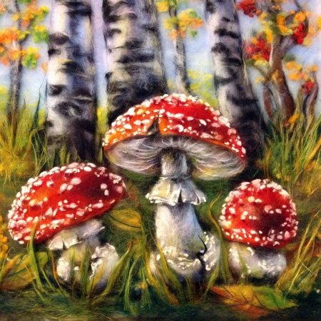 Рисование грибы в средней