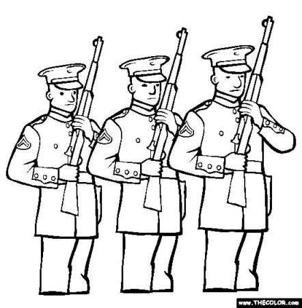 Раскраска военный парад
