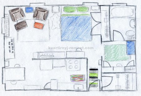 План квартиры от руки