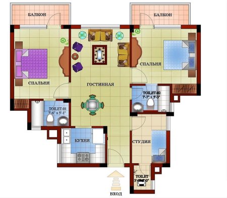 Нарисовать план дома