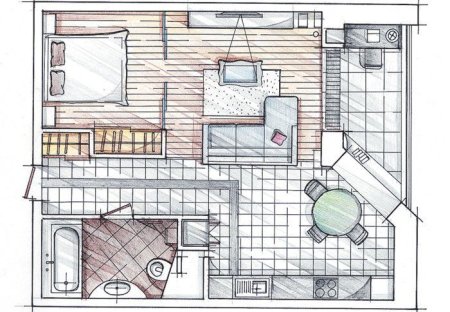 Эскиз плана квартиры