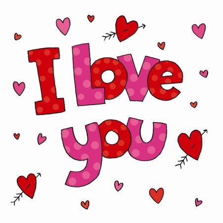 Надпись i Love you