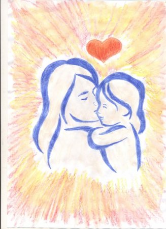 Рисунки посвященные маме