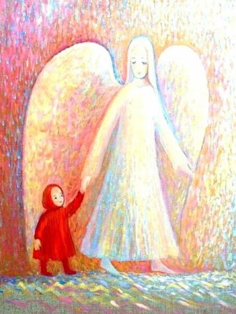 Ангел хранитель ведет за руку