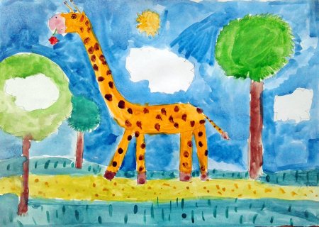 Рисование жирафа