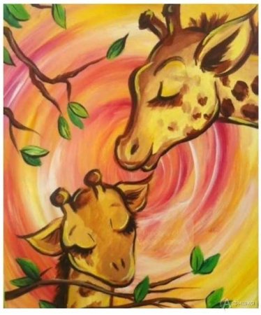 Правополушарное рисование Жираф