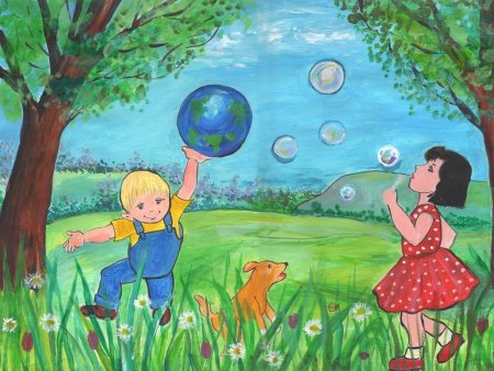 Рисунок на тему как я провел лето