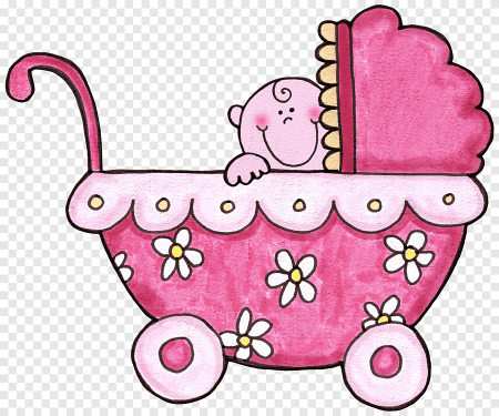 Коляска розовая для метрики