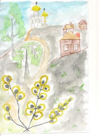 Рисование Вербное воскресенье