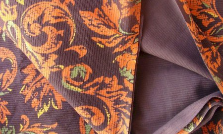 Вельвет с принтом ткань