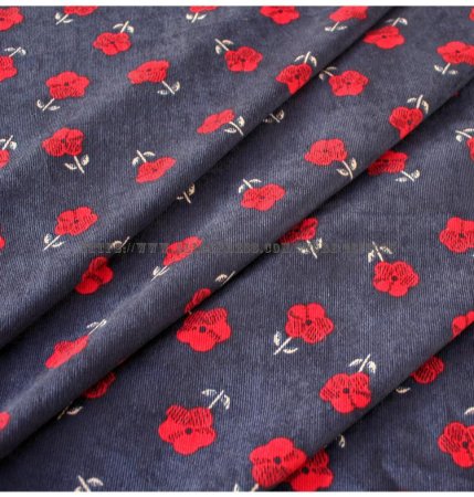 Микровельвет с принтом