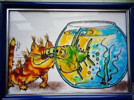 Рисование на стекле витражными красками