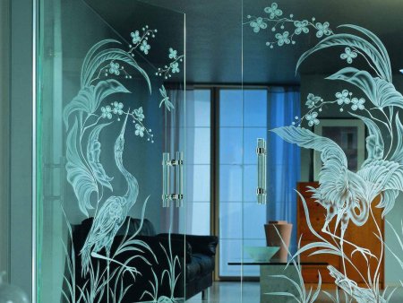 Пескоструйный витраж на стекле