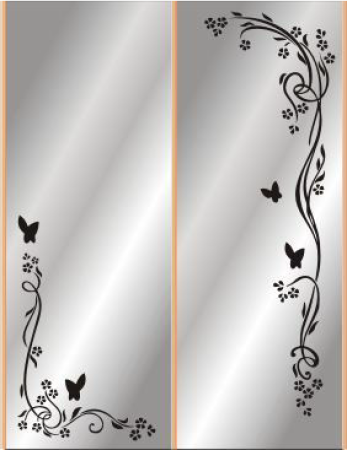 Красивые узоры на зеркале