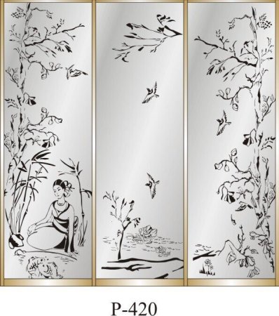 Пескоструй на зеркале шкафа