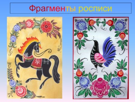 Традиционная роспись Городецкая Хохломская Городецкая